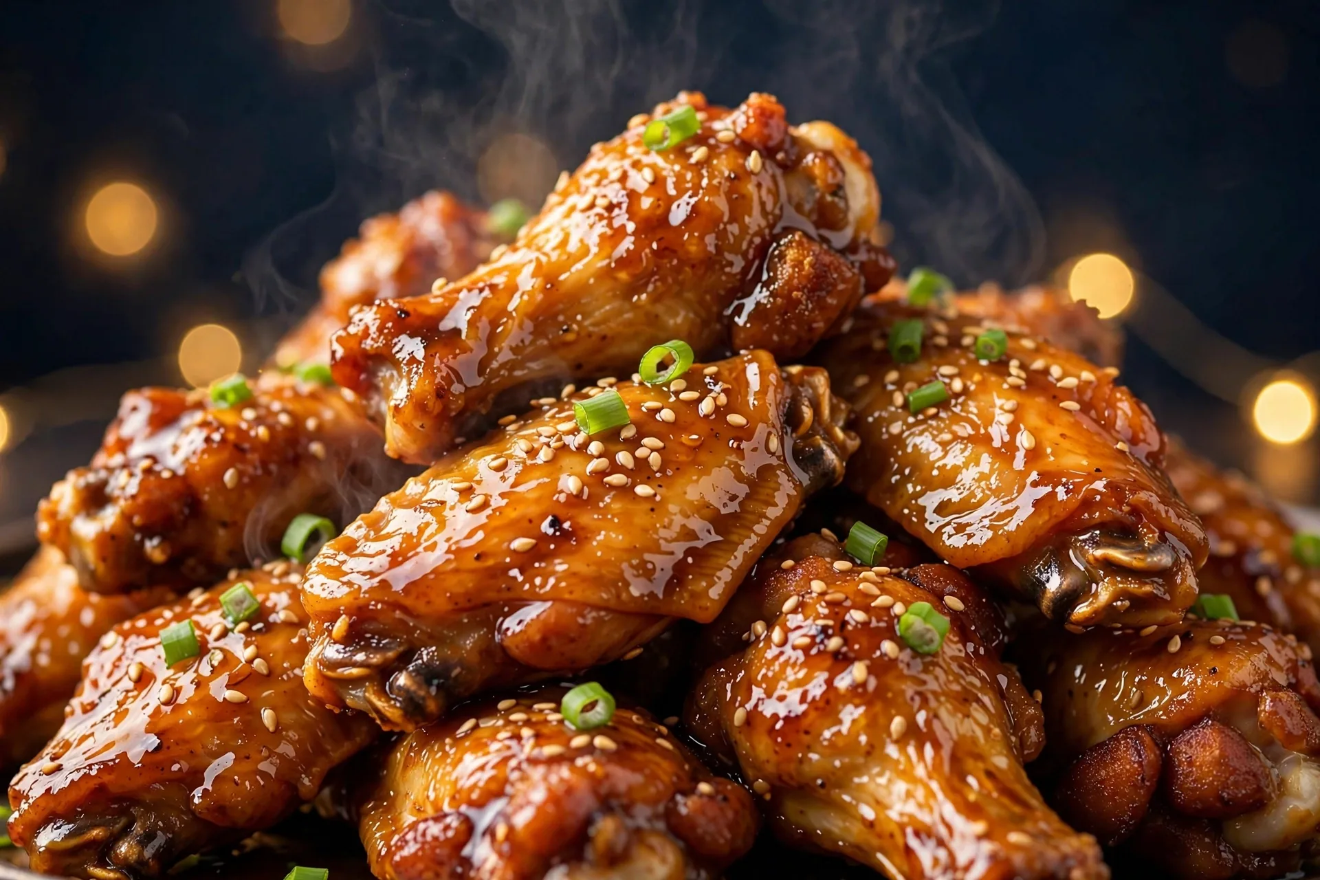 Buffalo chicken wings with celery and dipping sauce